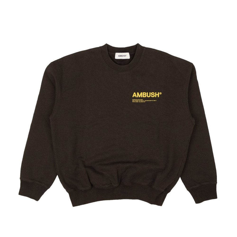AMBUSH Brown Cotton Fleece Workshop Crewneck Sweater Size L $395